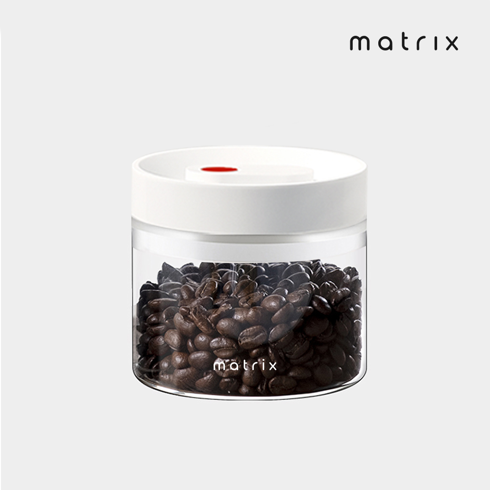 matrix 真空保鮮玻璃密封罐-白 (0.4L)