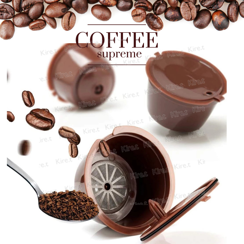 大顆咖啡膠囊殼 相容DOLCE GUSTO膠囊咖啡機 可重複使用 超值3入+贈量匙 清潔刷Kiret
