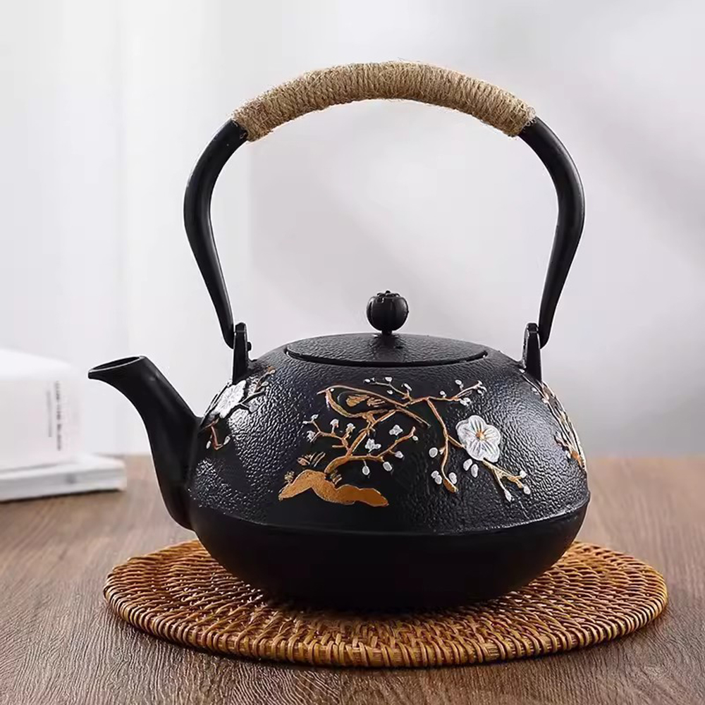 【CS22】日式無塗層鑄鐵煮茶壺1.2L