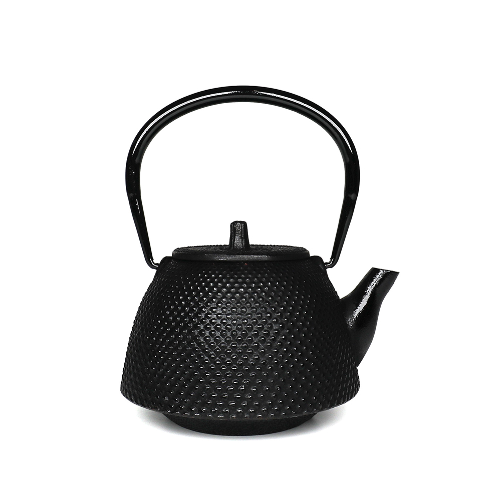 【福介商店】日本南部鐵器 鑄鐵茶壺 巖戶鑄工所 南部型霰 急須0.4L-黑