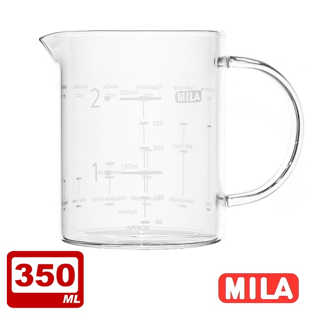 MILA 經典咖啡配方量杯350ml-超值兩入組