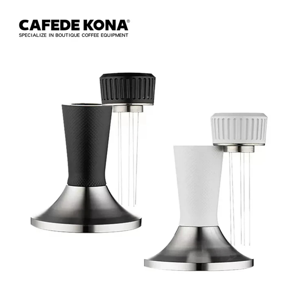CAFEDE KONA 二合一布粉針 + 咖啡壓粉器(58mm)-兩色可選