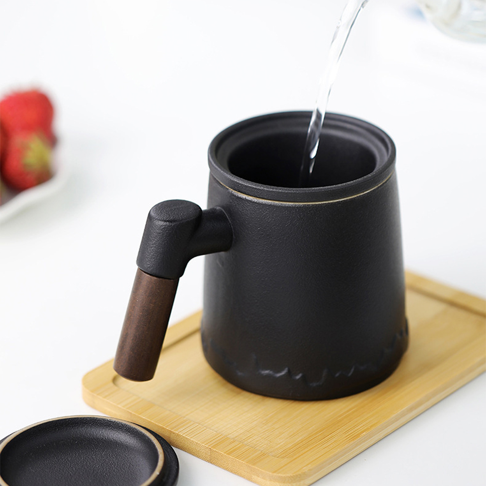 【CS22】日式靜謐陶瓷茶水分離泡茶杯禮盒組