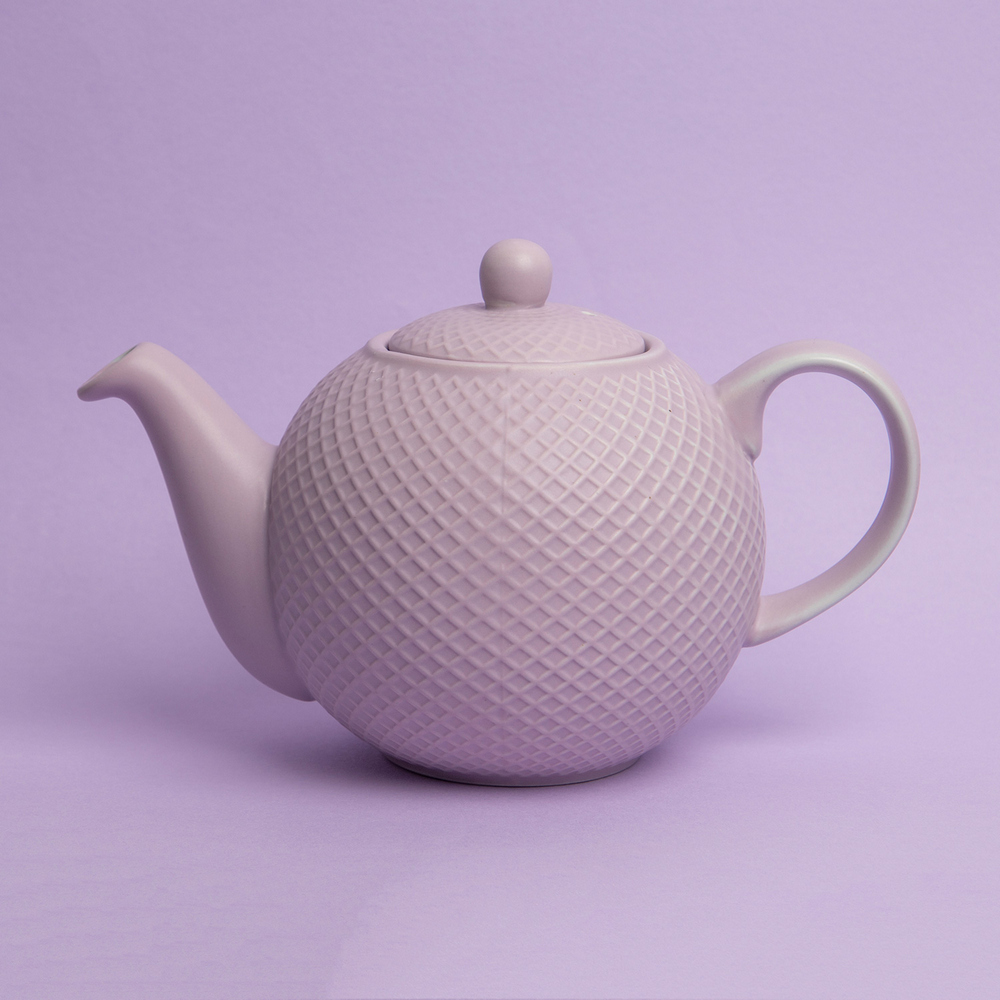 London Pottery Globe陶製茶壺(格紋紫900ml)