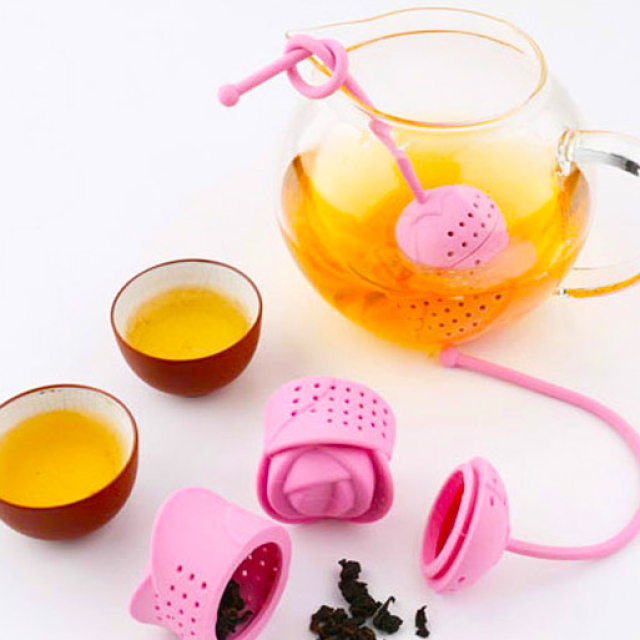《Stylelife》創意造型濾茶器-粉色玫瑰