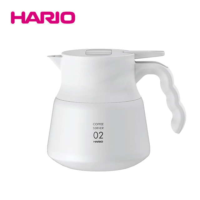 HARIO V60不鏽鋼保溫咖啡壺白PLUS 600ml