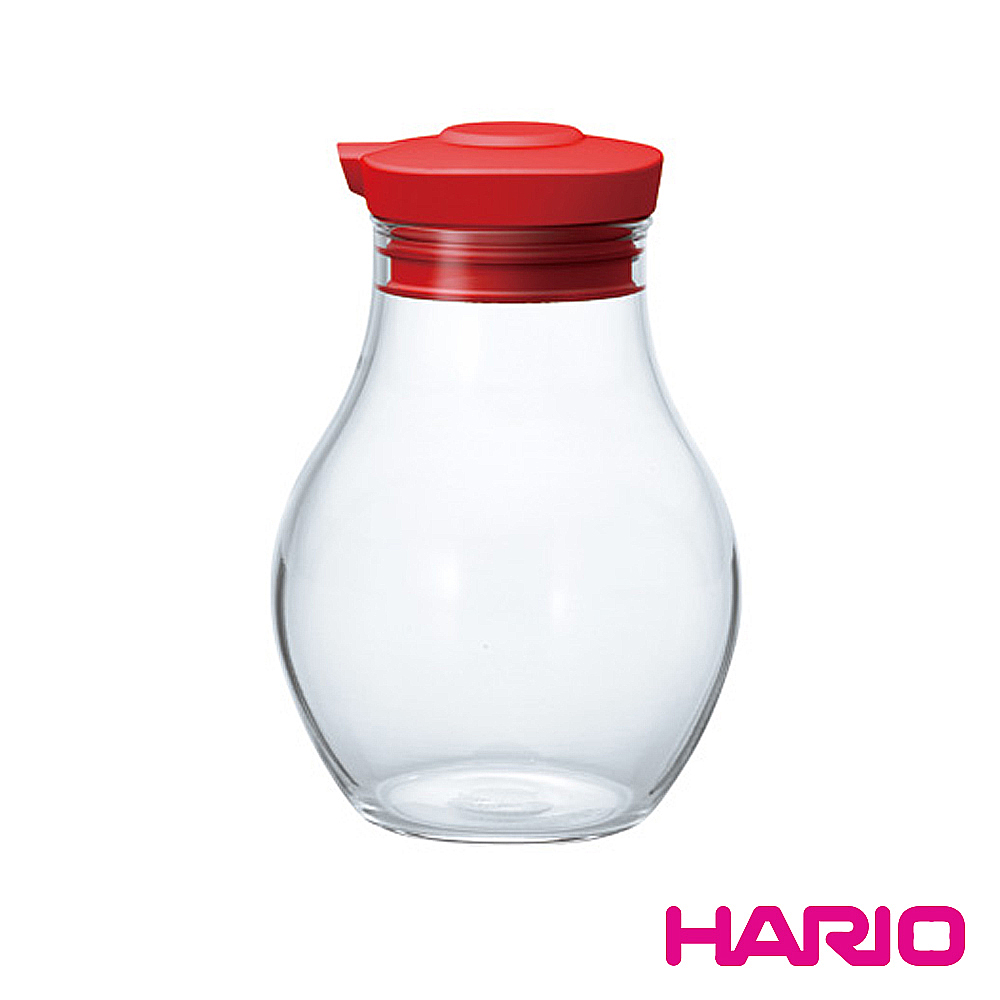 【HARIO】酒紅按壓式調味罐180ml OMPS-180-R