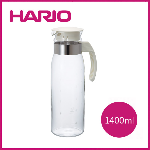 【HARIO】日本玻璃便利冷水壺1400ML (白) / RPLN-14-OW
