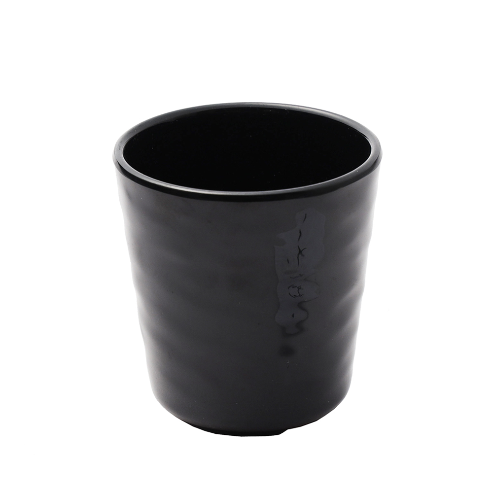 美耐皿黑色浮雕水杯/茶杯(6入)