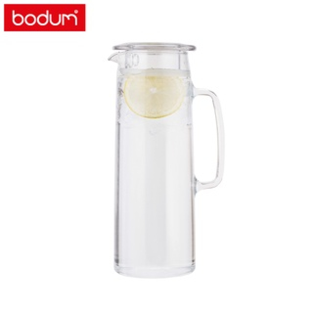 【丹麥BODUM】玻璃冷水瓶1200cc透明上蓋 (耐熱玻璃/水瓶/可冷藏/可使用洗碗機)