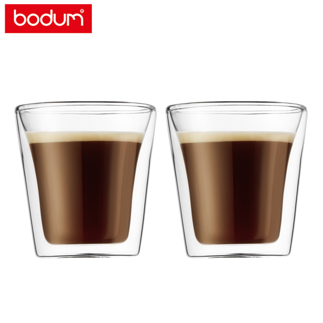【丹麥BODUM】 CANTEEN雙層玻璃杯2件組100cc(原廠代理公司貨)