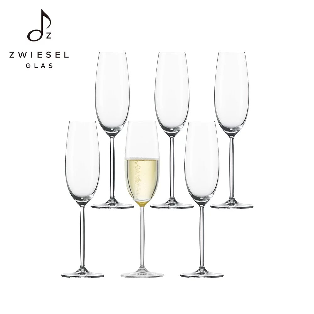 德國水晶杯ZWIESEL GLAS 原廠現貨 DIVA系列 香檳杯 219ml 6入禮盒組