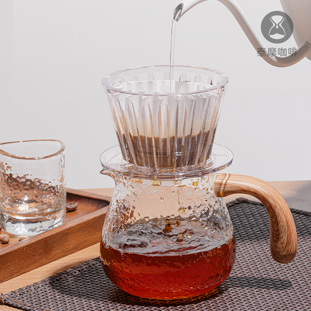 【TIMEMORE 泰摩】錘目玻璃咖啡分享壺-有柄分享壺