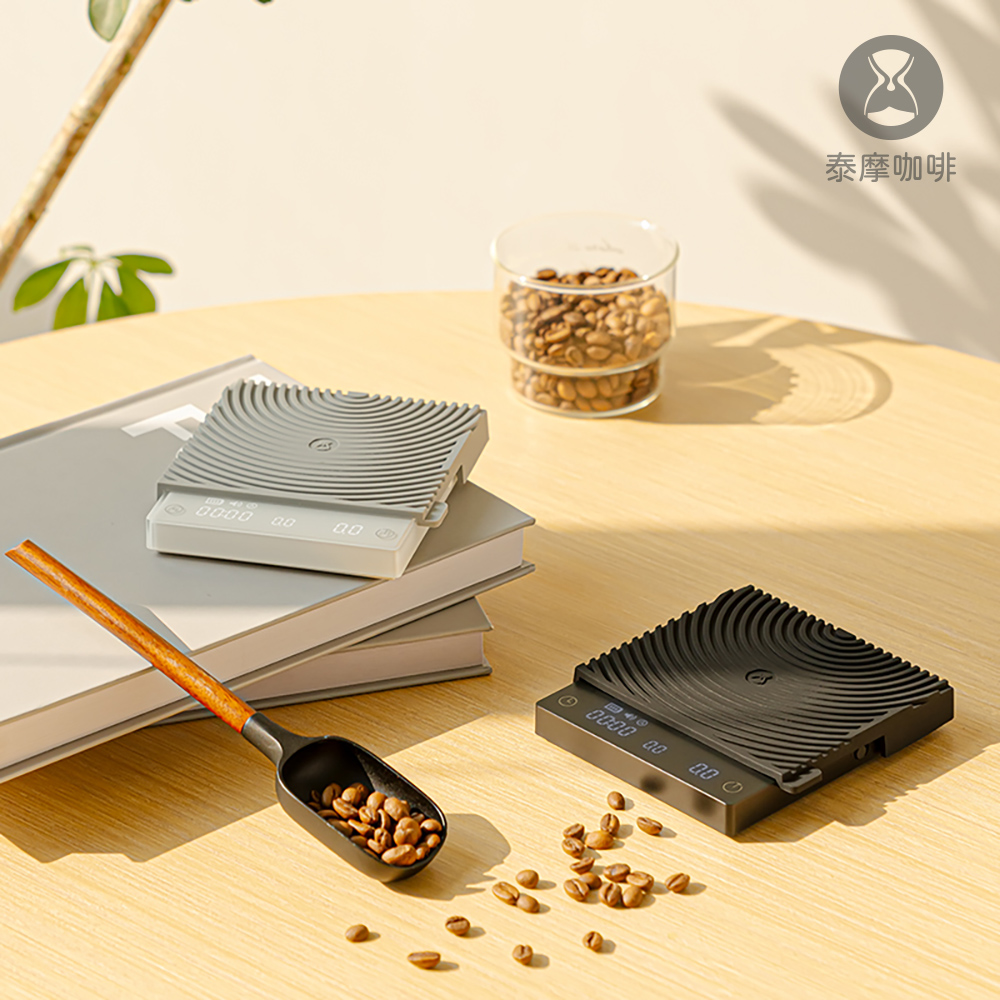 泰摩咖啡 黑鏡Mini臺灣流速版電子秤 黑色/白色