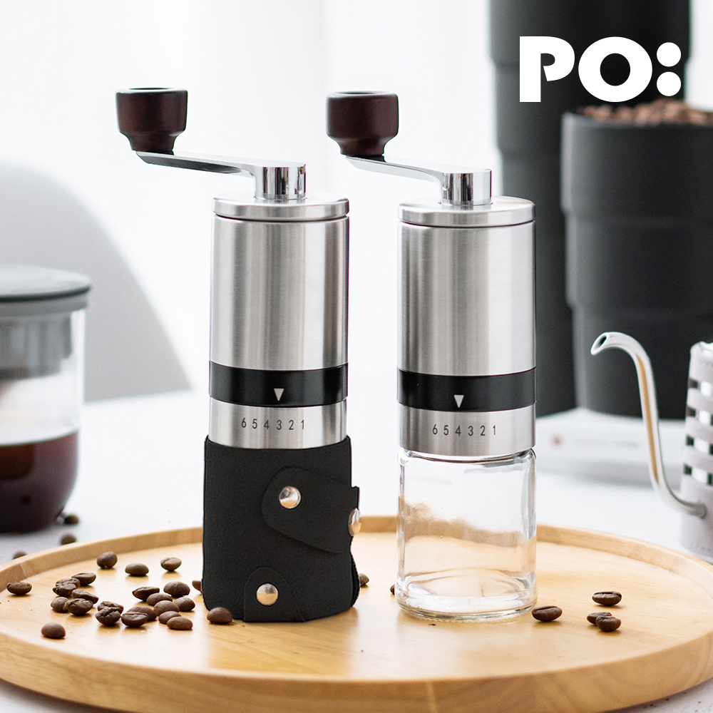 【PO:Selected】手動式不銹鋼研磨咖啡器2.0(黑)(不鏽鋼磨芯)