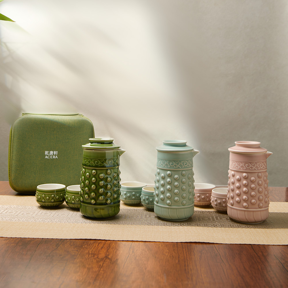 《乾唐軒活瓷》乾坤泡茶器 / 一壺+二杯 / 4色