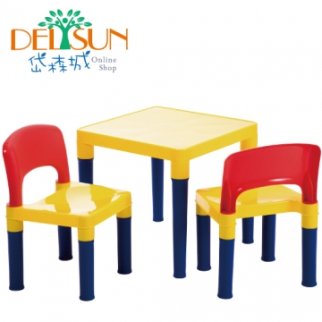 ☆ DELSUN ☆ [DELSUN 8101 兒童桌椅組 原色 DIY 多功能 台灣製造 安檢 1桌2椅