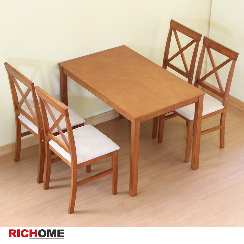 RICHOME北歐風餐桌椅組(1桌4椅)