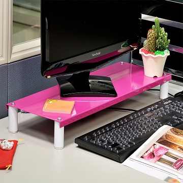 【ikloo】省空間桌上鍵盤架(櫻花粉)