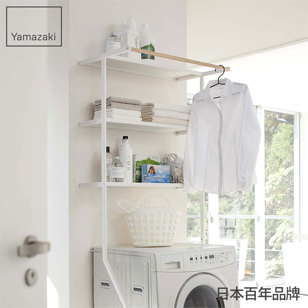 日本【YAMAZAKI】tower加高型層板置物架(白)