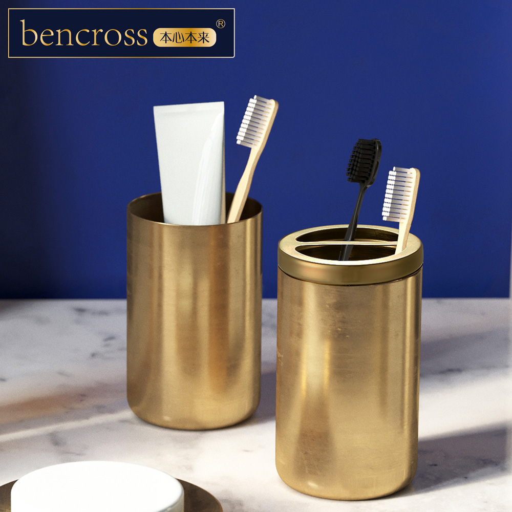bencross本心本來｜不鏽鋼漱口杯-亮金色