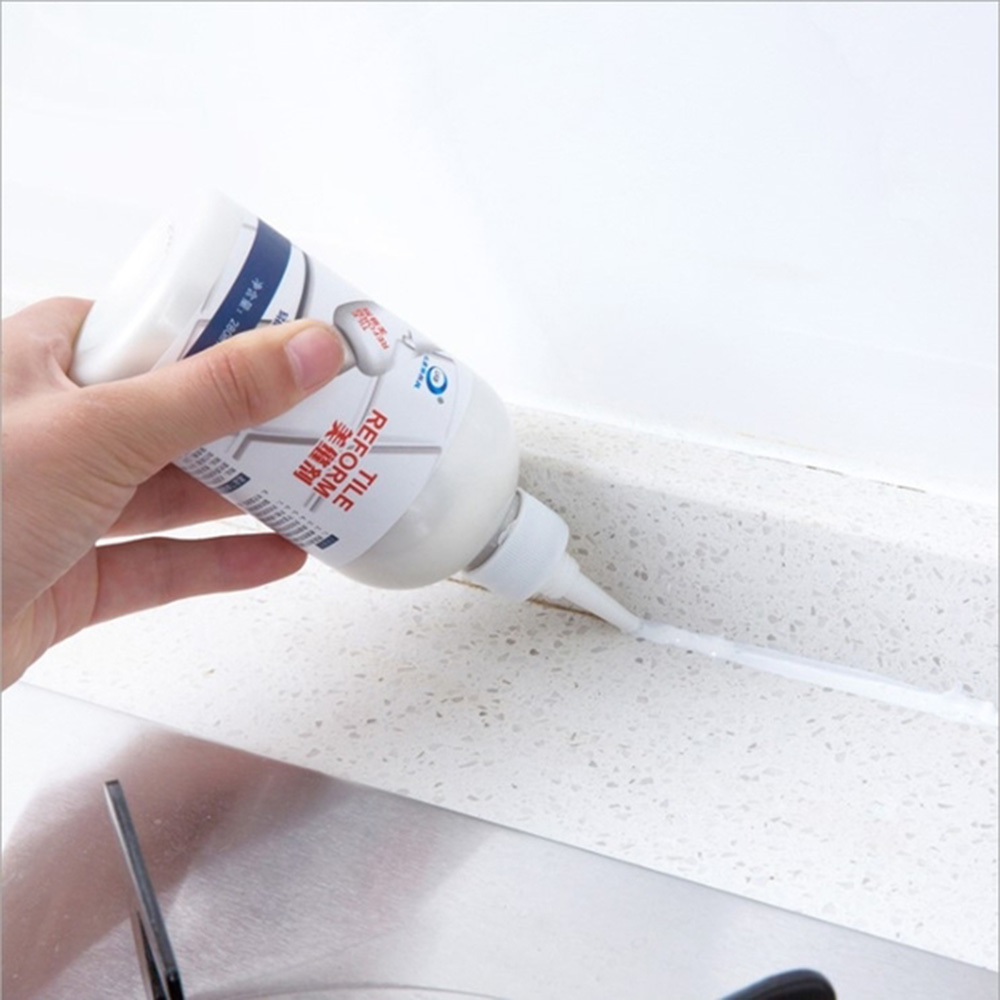 PS MALL瓷磚280ml白色美縫劑陶瓷膠 填縫劑 修補劑 2入