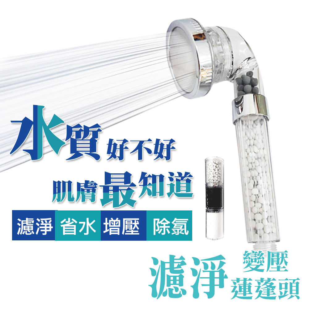 【神膚奇肌】三段式負離子加大蓮蓬頭