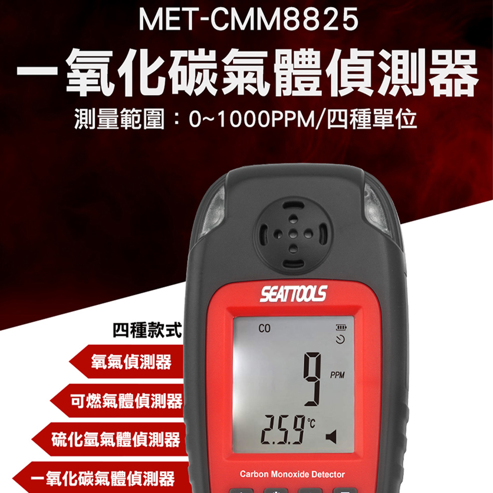 《丸石五金》MET-CMM8825 一氧化碳氣體偵測器