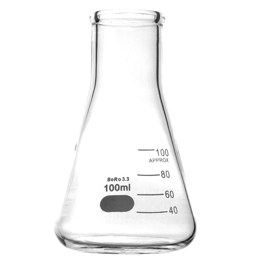 180-GCD100 三角燒杯100ML/錐形瓶瓶底燒杯100ML(實驗室級加厚款)