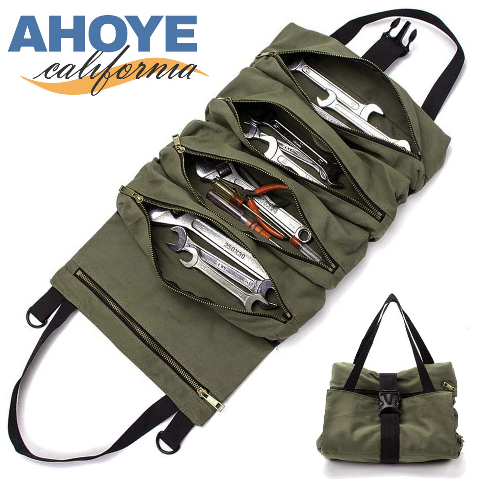 【Ahoye】牛津布捲筒工具包 (拉鍊式) 露營工具收納包 工具袋