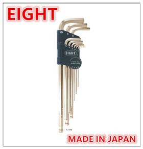 EIGHT 日本製六角板手 / TLS-9NB 硬鎳六角板手 球型六角扳手 六角扳手組 / 內六角板手