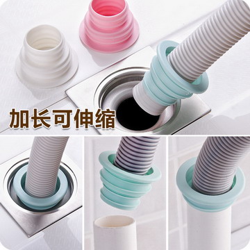 防臭矽膠接頭排水管密封塞加長款隨機配送3入裝