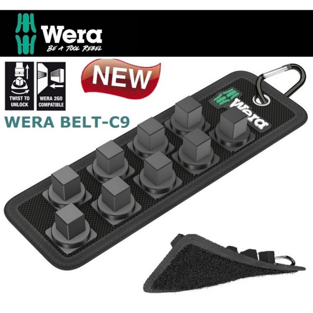 德國Wera四分1/2"9顆套筒插座收納帶 WERA BELT-C9