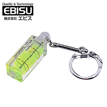【日本EBISU】鑰匙圈水平尺 ED-KEY (綠)