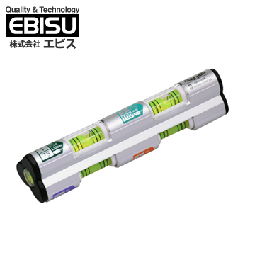 【日本EBISU】排水流向水平儀 (3管多泡) ED-MSL