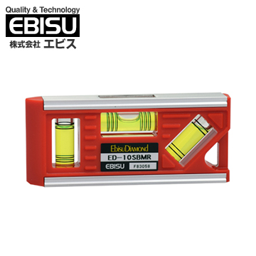 【日本EBISU】設備用精密三泡水平尺(附磁) ED-10SBMR