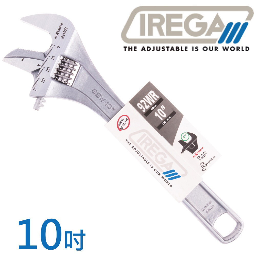 【IREGA】92WR管鉗兩用活動板手-10吋