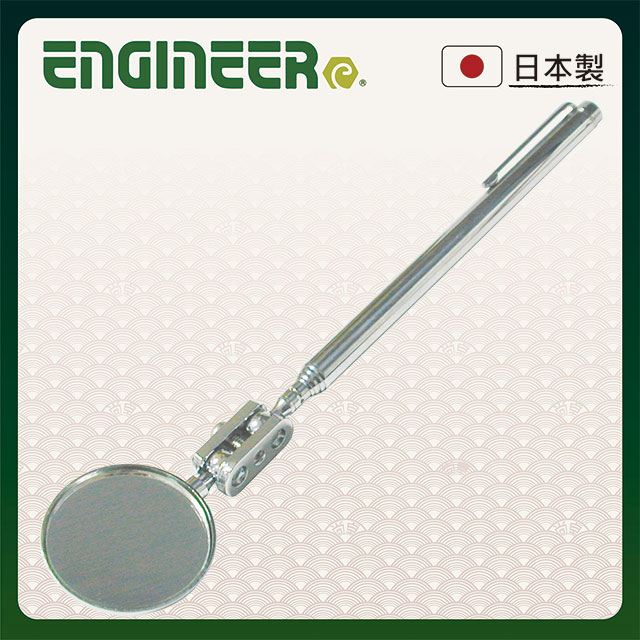 【日本工程師ENGINEER】萬向筆夾式伸縮檢視鏡圓型 SL-02