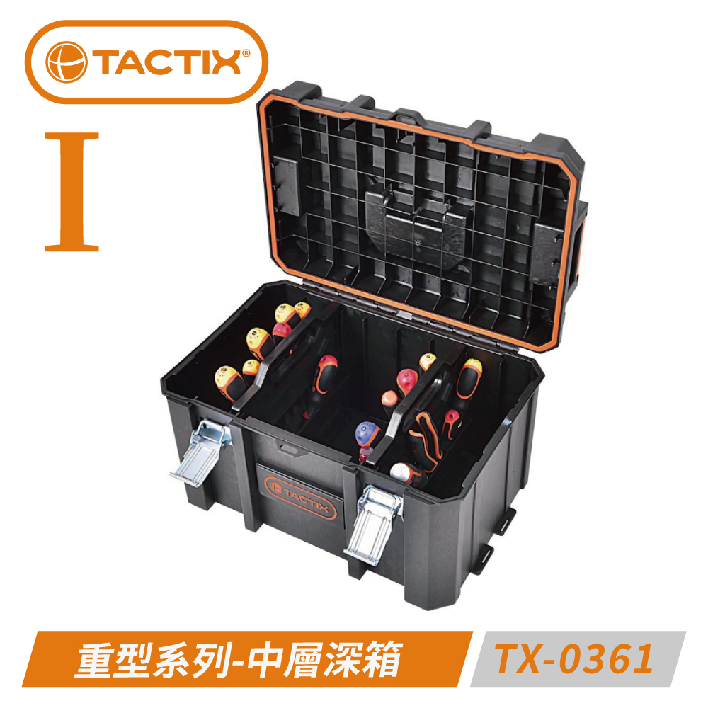 TACTIX TX-0361 重型套裝工具箱-中層深箱