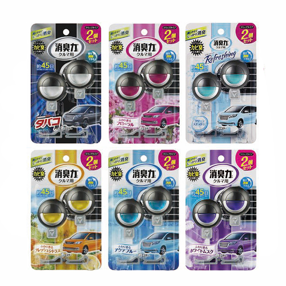 日本 雞仔牌 車用夾式芳香劑 3.2ml*2