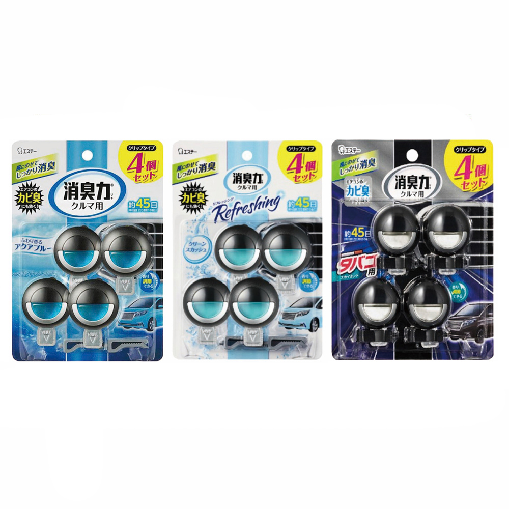 日本 雞仔牌 車用夾式芳香劑 3.2ml*4