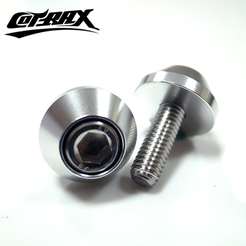 【Cotrax】輕量化鋁合金圓型牌照框螺絲(銀)