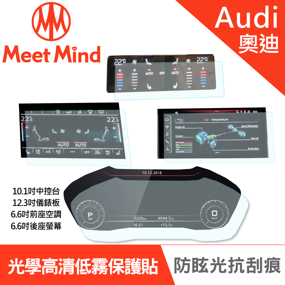 【Meet Mind】光學汽車高清低霧螢幕保護貼 Audi RS 7 Sportback 2020-08後 奧迪