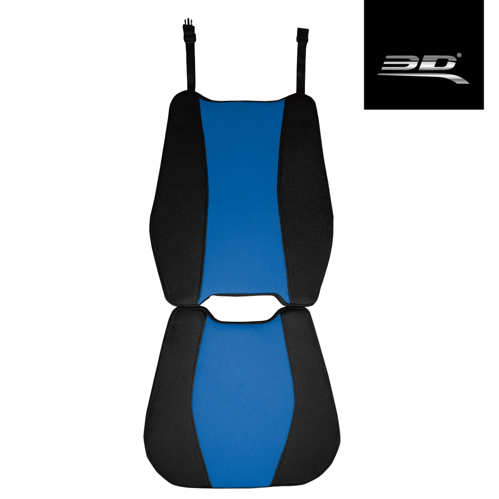 3D POE高涼感透氣椅墊 黑藍