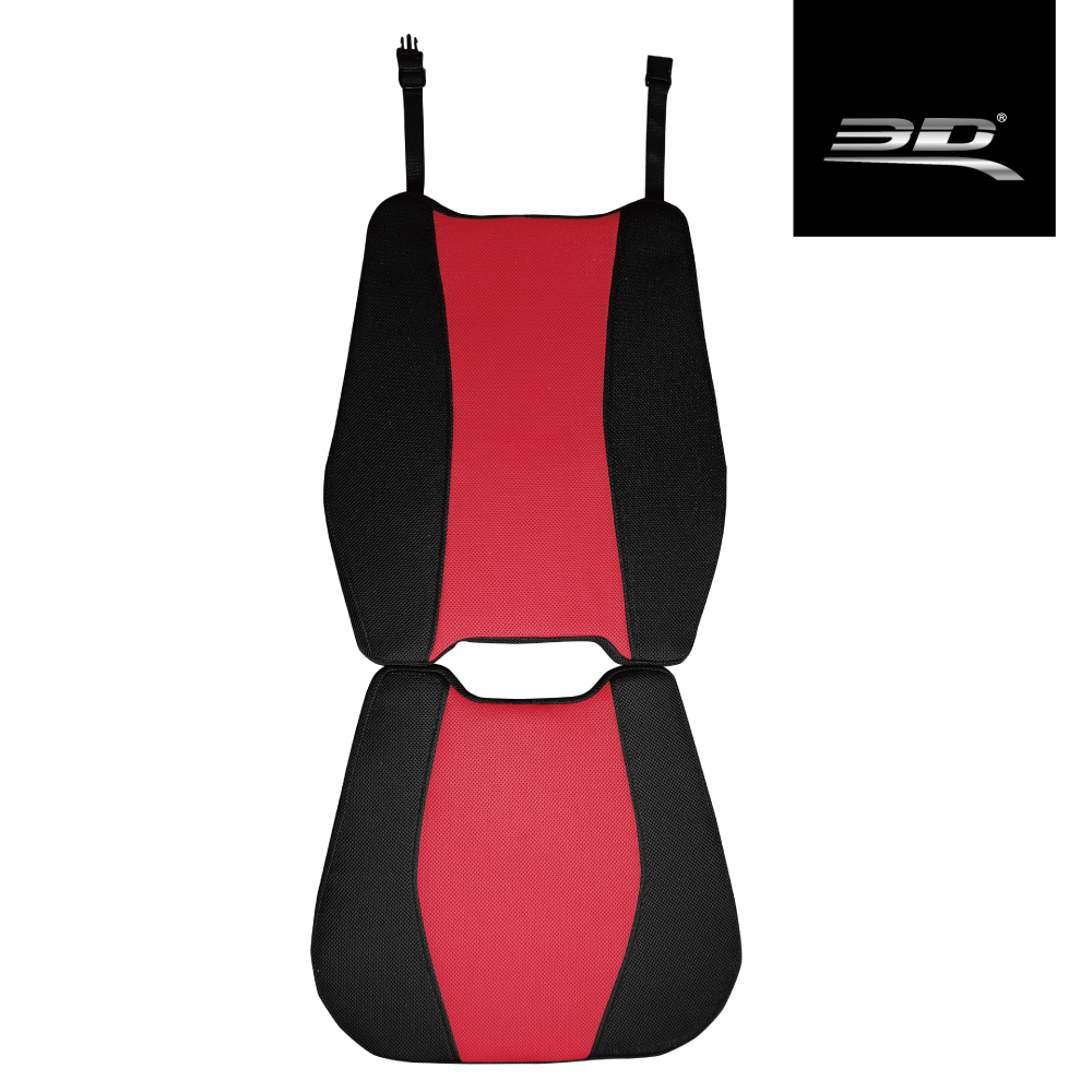 3D POE高涼感透氣椅墊 黑紅