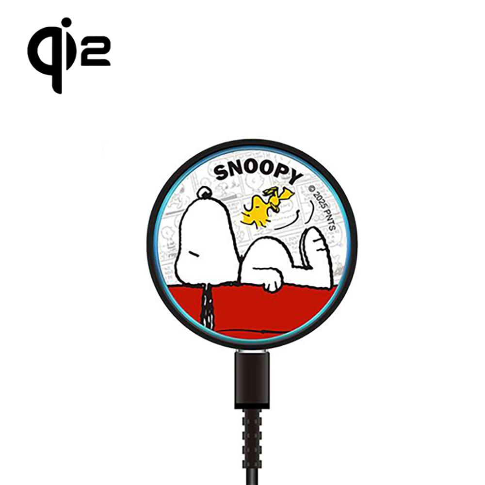史努比QI2無線充出風口支架-紅屋