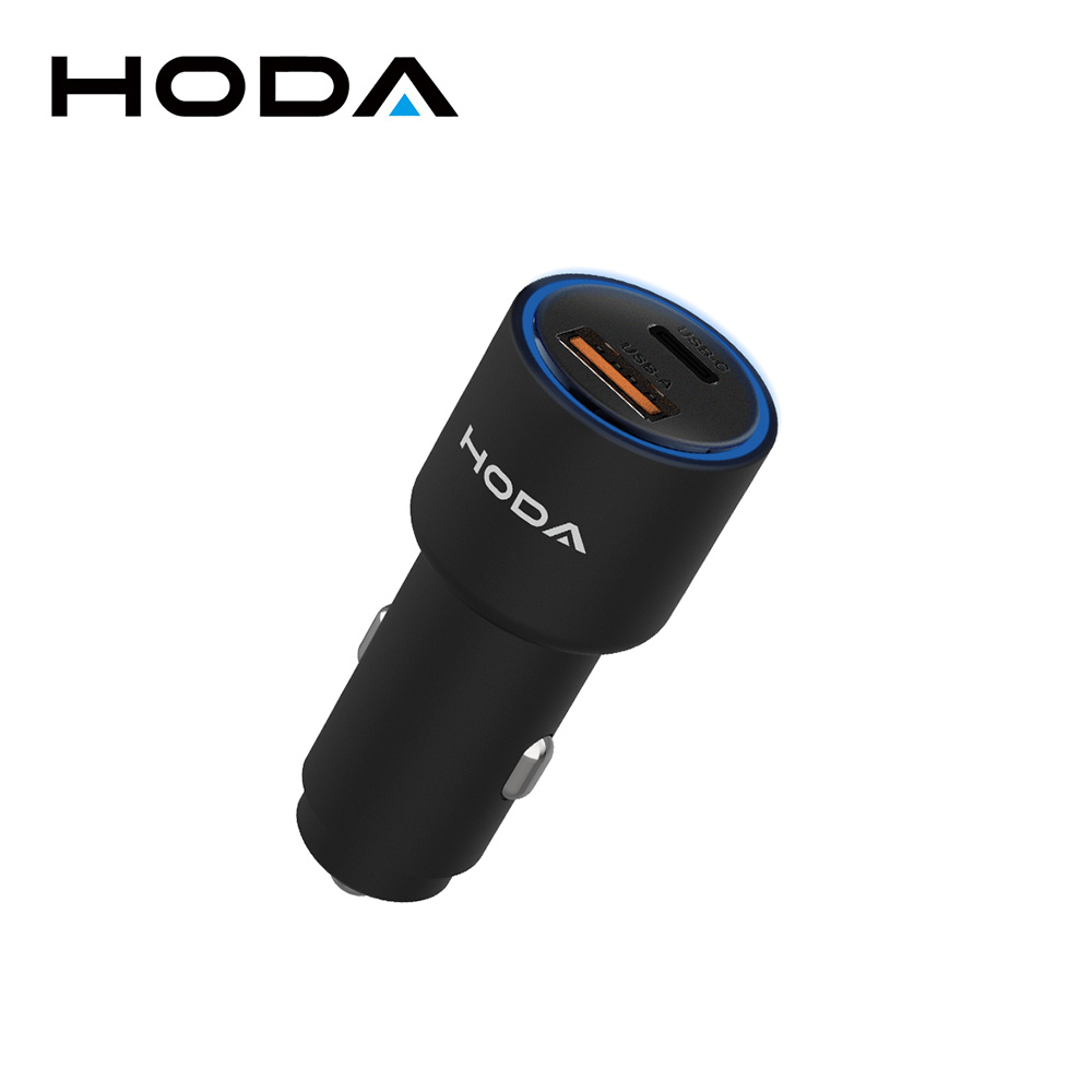 HODA 63W 雙孔 車載充電器(USB-C+USB-A)