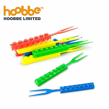 Hoobbe積木造型水果叉(24入)