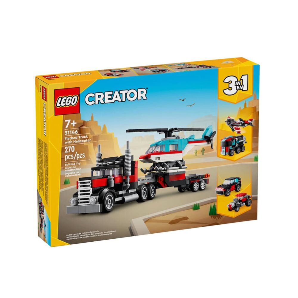 LEGO 31146 平板卡車和直升機