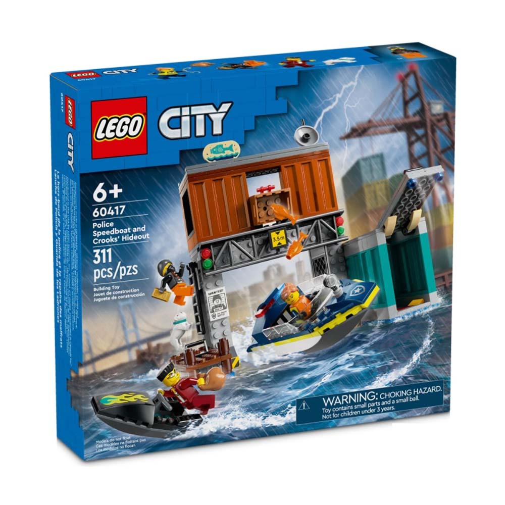LEGO 60417 警察快艇和壞蛋藏身處 Police Speedboat and Crooks' Hideout